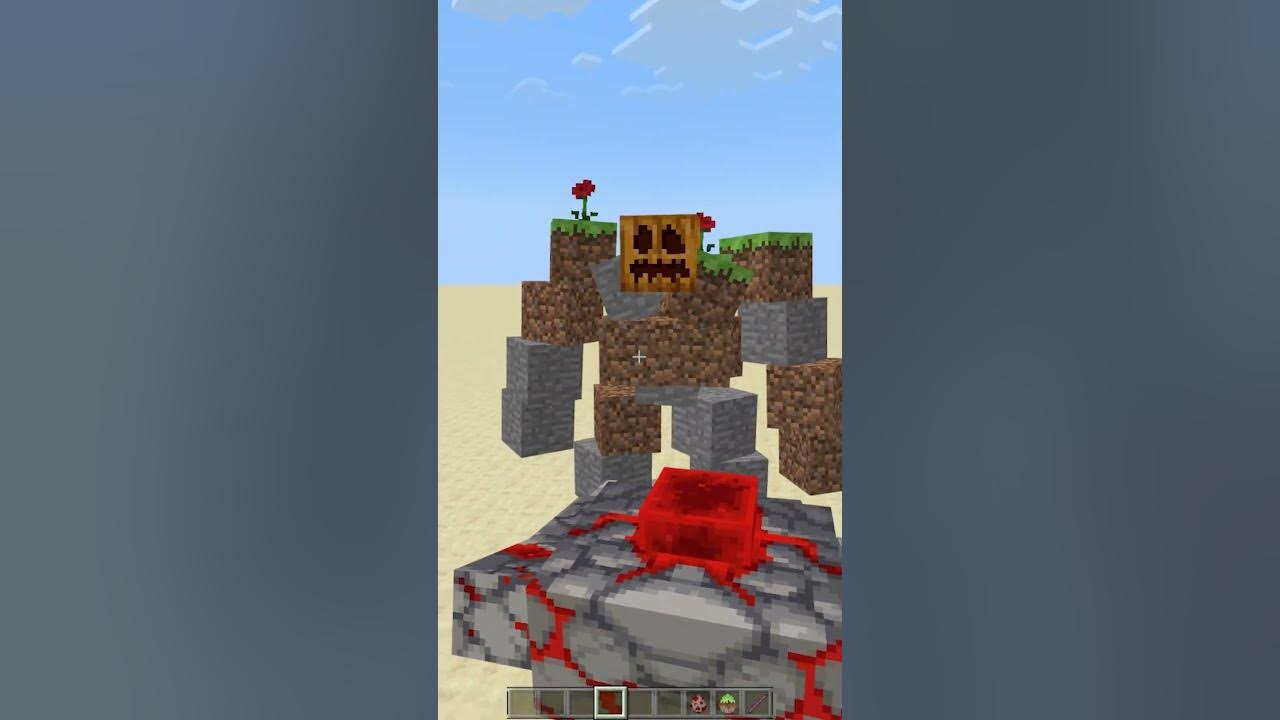 REDSTONE GOLEM Vs Iron Golem Upgrad, Stone dirt Golem YouTube