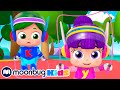 🏆 Jump Rope Race! 🏆| KIIYII KARAOKE | Sing Along With Me! | Moonbug Kids Songs | Sports and Exercise