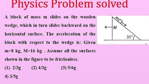Sliding Block on Moving Wedge | Relative Acceleration Explained