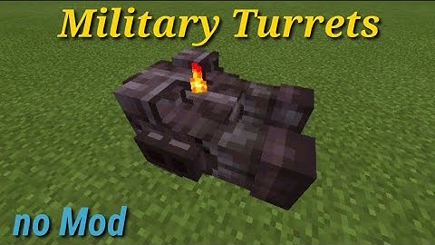 Military Turrets in Minecraft PE (Command block Creation) {Automatic}