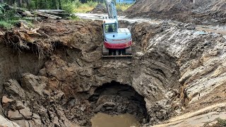 20 Dangerous Beaver Dam Removal With Excavator !! Idiots Excavator, Truck & Car Operator Fail Skills