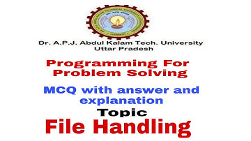 SESSION-20-MULTIPLE CHOICE QUESTION ON FILE HANDLING  WITH ANSWER AND EXPLANATION