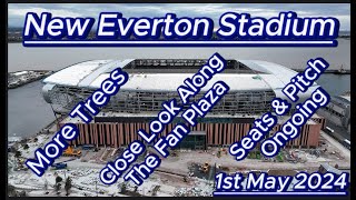 New Everton FC Stadium - 1st May - Bramley Moore Dock - close look along the plaza - latest progress by CP OVERVIEW 3,383 views 13 days ago 14 minutes, 40 seconds