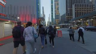 3D VR 180, New York City,  Manhattan, 6th Ave, 45th to 44th, left side walking tour