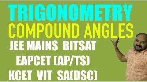 #trigonometry #compoundangles and applications  SA Maths DSC Preparation EAMCET JEEMAINS BITSAT VIT