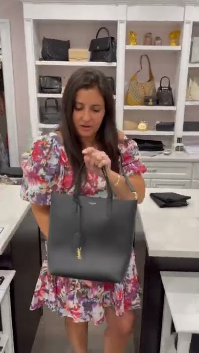 Saint Laurent Rive Droite Tote Bag in Fleece Unboxing and Try-On