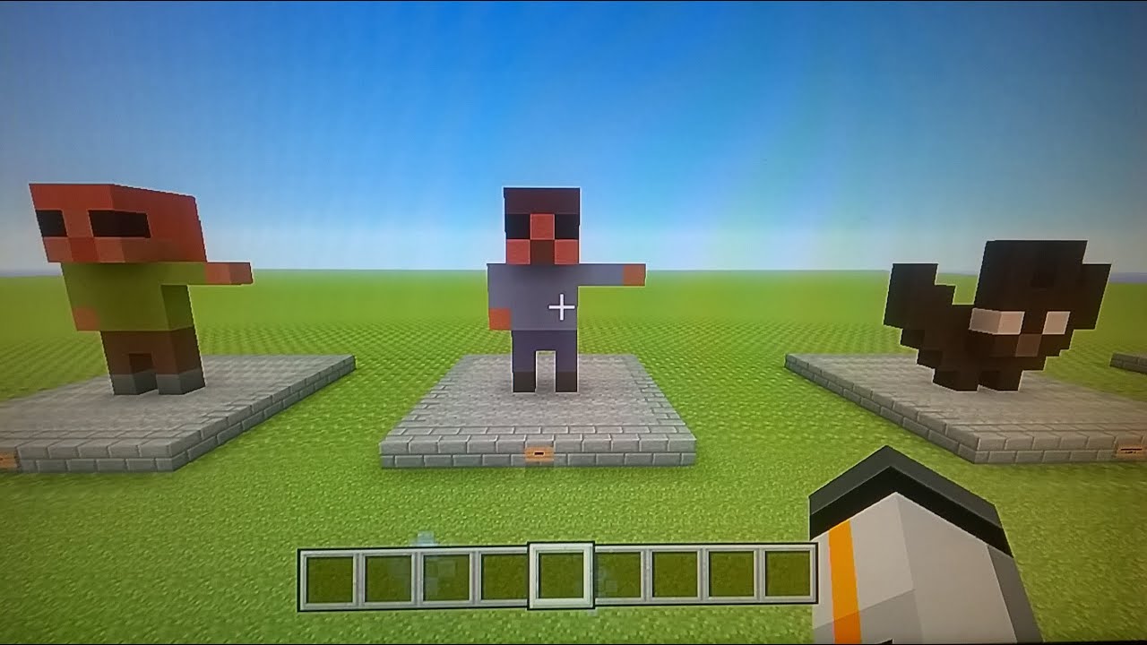 Minecraft TUTO Figurine Mob #1 ( Steve , Alex et chauve souris ) - YouTube
