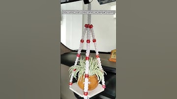 Macrame Car Dangle Charm / Macrame Shelf for Planters #shorts #short #macrame #decoration #tiktok