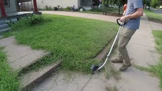 The most OVERGROWN lawn TRANSFORMED for SINGLE MOM  8 Hour Job in a 3 minute timelapse