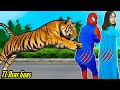 Superhero in Real Life & Destroy Lion King | Spiderman & Warriors Nerf Guns Fight Criminal Group