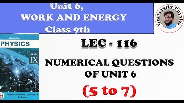 Numerical questions of unit 6 class 9 physics | Kpk textbook board| Part-II