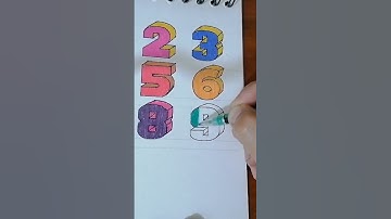 Easy way to make 3D number 9 Subscribe if you like this video #shorts #youtubeshorts #3d