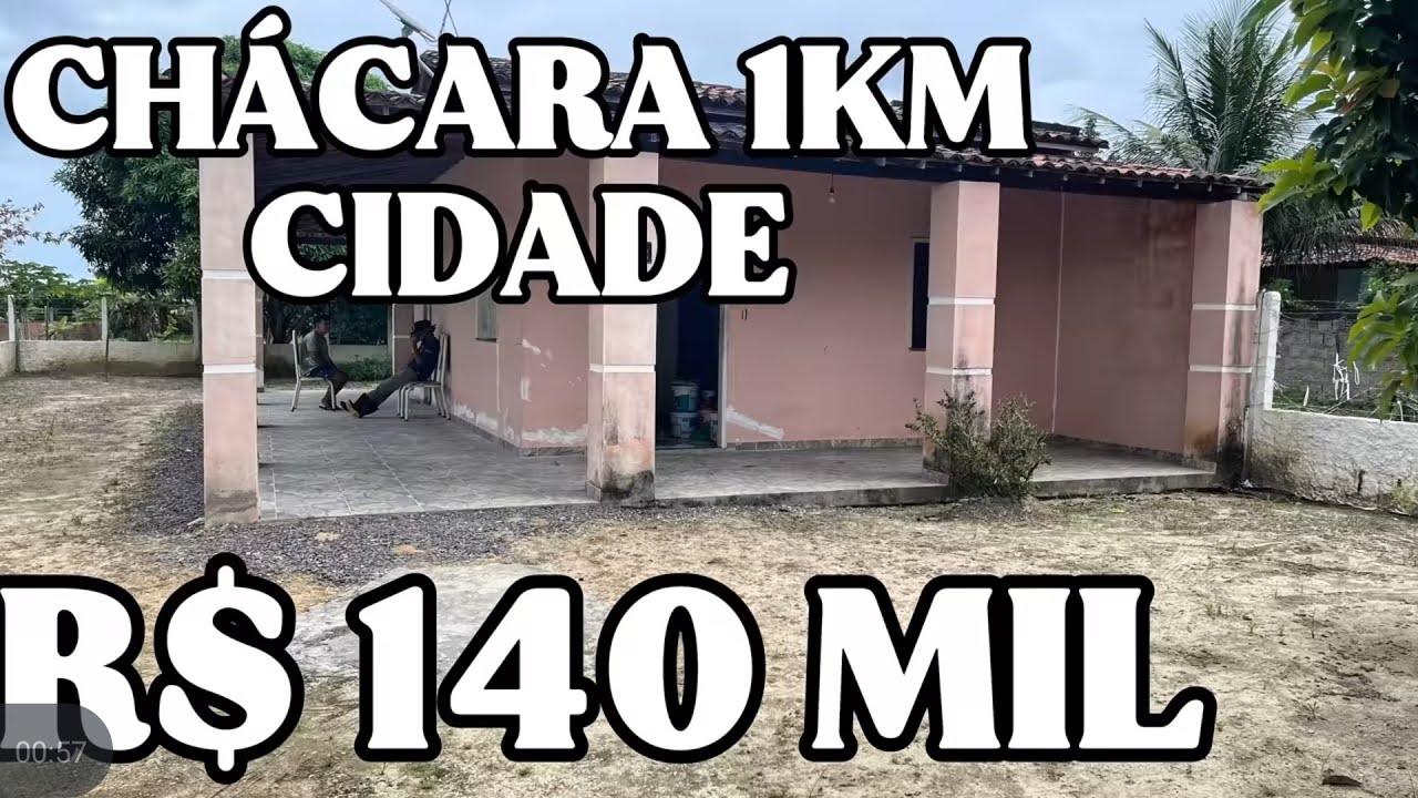 R$ 140 MIL CHÁCARA 1 Km CIDADE 13/55 COMPRIMENTO CASA 2 QUARTOS SALA COZINHA BASTANTE FRUTEIRA