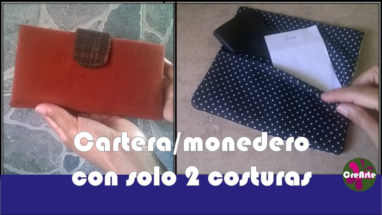 Cartera para damas con solo 2 costuras, patrón gratis, menos de 10 minutos - DIY