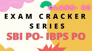 sbi ibps po exam cracker ii score booster class 03