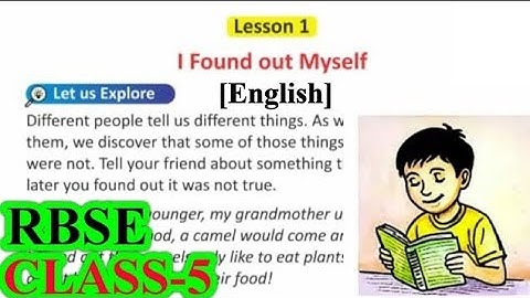 I Found Out Myself Chapter 1 Question Answers class 5th English RBSE full explaination हिंदी में