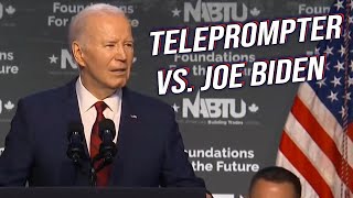 CONFUSED Biden reads his handler's note on the teleprompter: 