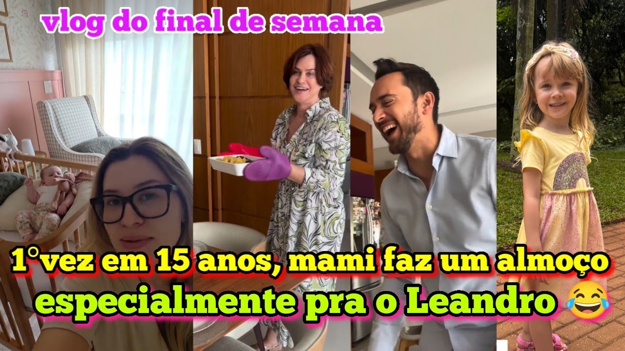 Família santina, 1° vez em 15 anos, mami fez um almoço especialmente pra o Leandro 😂 vlog do dia.