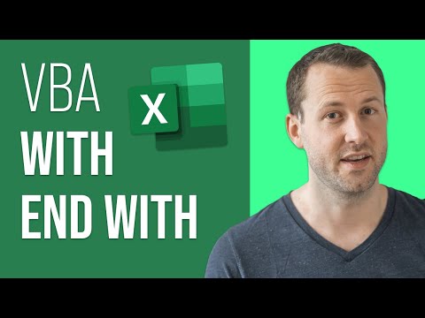 Excel VBA Makro WITH   END WITH - Programmiercode optimieren