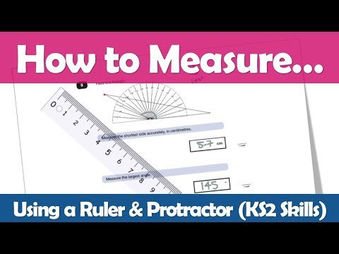 How to Measure Angles & Sides with a Protractor & Ruler (KS2 SATS exam practice video)