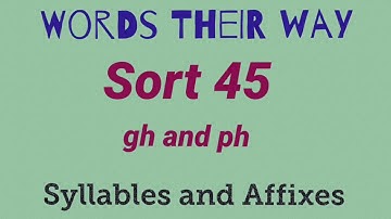 Sort 45 - gh and ph (syllables and affixes)
