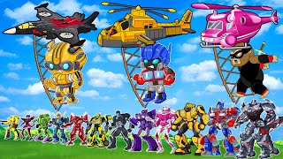 TRANSFORMERS DEVASTATION: Bumblebee's Sadness -Godzilla Kong, Ultra ARCEE, Adult Bumblebee, Optimus