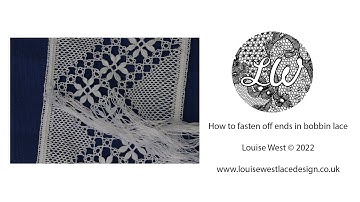 How to fasten off ends in bobbin lace