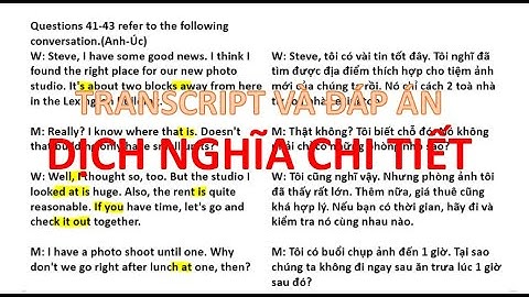 [HACKER TOEIC] PART 3 TOEIC - ACTUAL TEST 01 WITH  - ĐỀ THI THẬT KÈM ĐÁP ÁN VÀ DỊCH NGHĨA CHI TIẾT