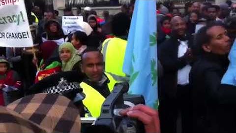 Eritrean Demonstration 27/1/2013 at Downing Street, london