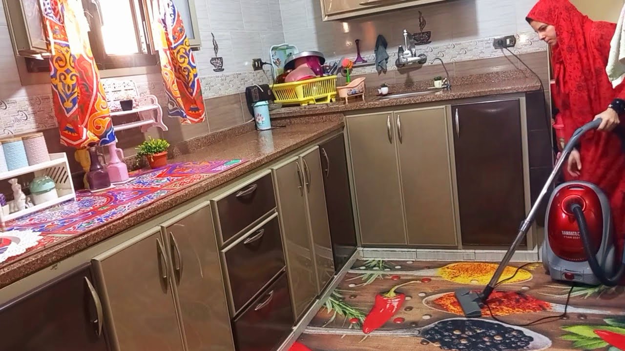 المطبخ كان يضرب يقلب كان لازم عمل كدا 🌿روتين تشجيعي جدا 💯