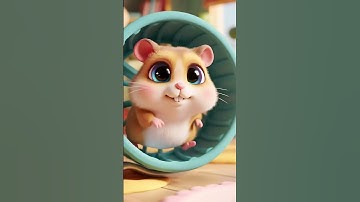 The happiest smile on the wheel! 😊 #animation #3danimation #cute #hamster