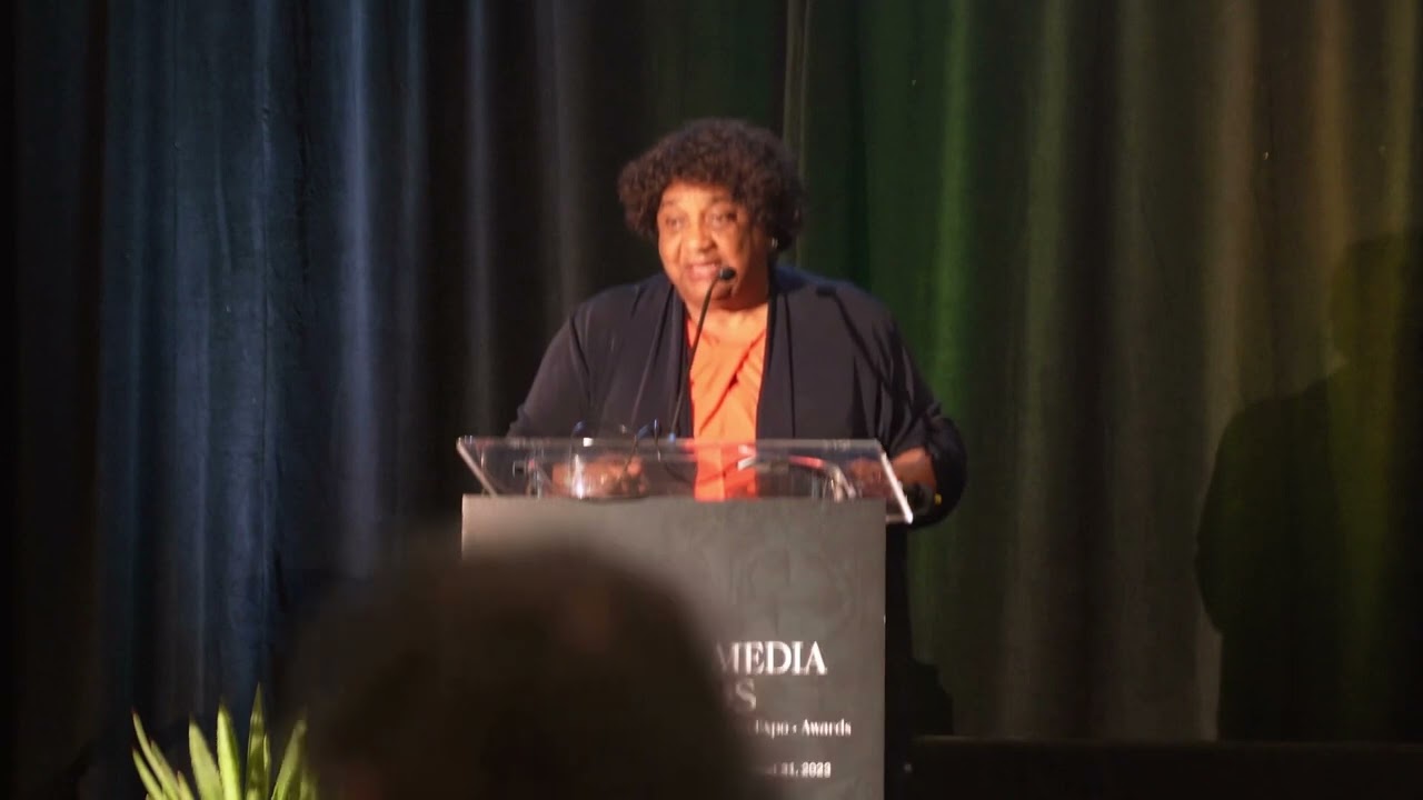 Dr. Shirley Weber at the 2023 Ethnic Media Awards
