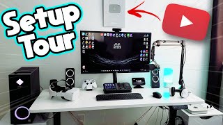 My CLEAN Desk Setup TOUR | Both PC & Mac!!