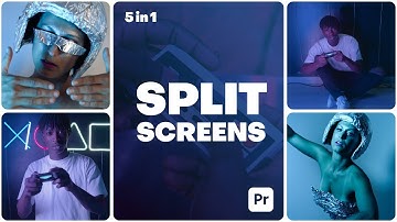 Multiscreen Transitions – 5 Split-Screen – Premiere Pro Template | Tutorial