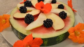 How to Make Watermelon Fruit Pizza: Cooking with Kimberly