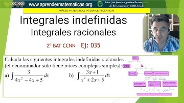 Integral racional. Raíces complejas simples. CCNN2 035. José Jaime Mas