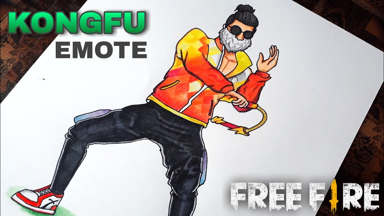 Kongfu EMOTE Drawing || Freefire Drawings || Kaku Arts - YouTube