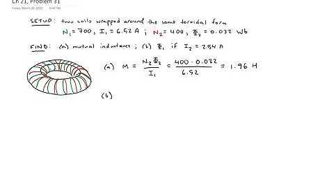 Two toroidal solenoids are wound around the same form so that the magnetic field of one passes thro…
