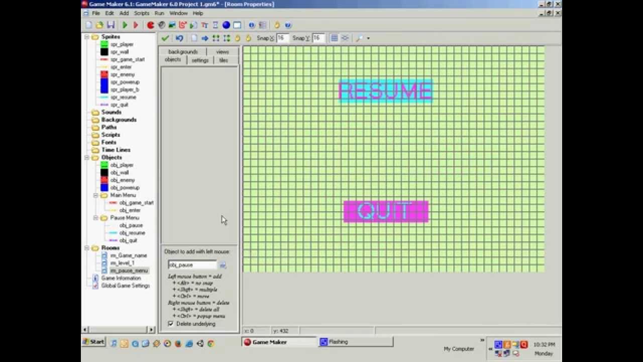 GameMaker Pause Menu Without Code Tutorial YouTube