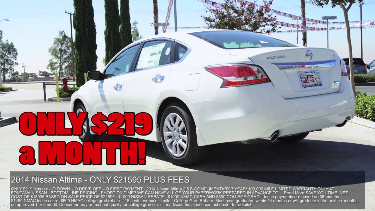 2014 Nissan Altima Lease Specials YouTube
