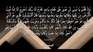 سورة البقرة للقارئ ياسر الدوسري الصفحة رقم (9)