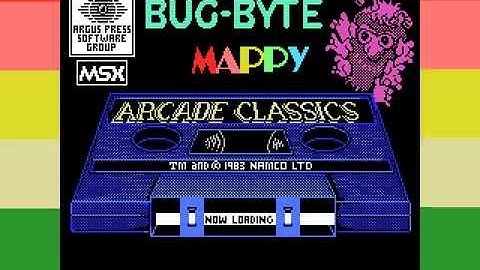 [MSX] Mappy by Namco LTD & Bug-Byte Software - Booting and Cassette Loading Sequence