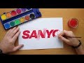 How to draw the Sanyo logo