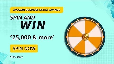 Amazon Business Extra Savings Spin And Win Today Answers | Amazon Quiz Answers Today | 23 Dec. 2021