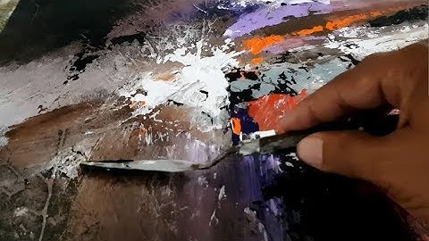 Abstract painting / Texture / Gesso / Acrylics / Demonstration