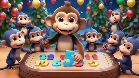 Five Little Monkeys Jump and Count | Counting Song for Kids | Fun Number Rhyme with Rhyme Zoo