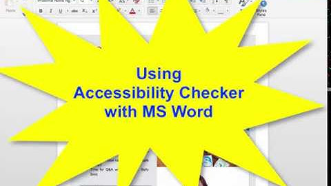 Using Accessibility Checker with MS Word on Mac