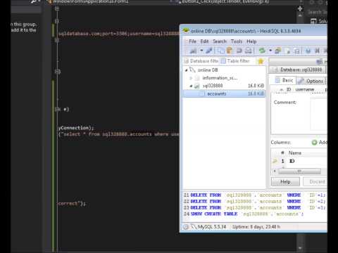 c# MySQL Simple Login (Visual Studio)