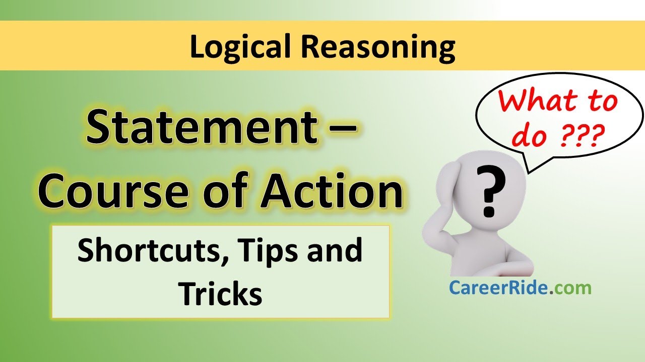Statement And Course Of Action Tricks Shortcuts For Placement Tests Statement And Course Of Action Tricks Shortcuts For Placement Tests