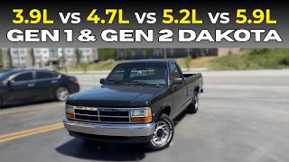 Dodge Dakota 3.9L vs 4.7L vs 5.2L vs 5.9L!